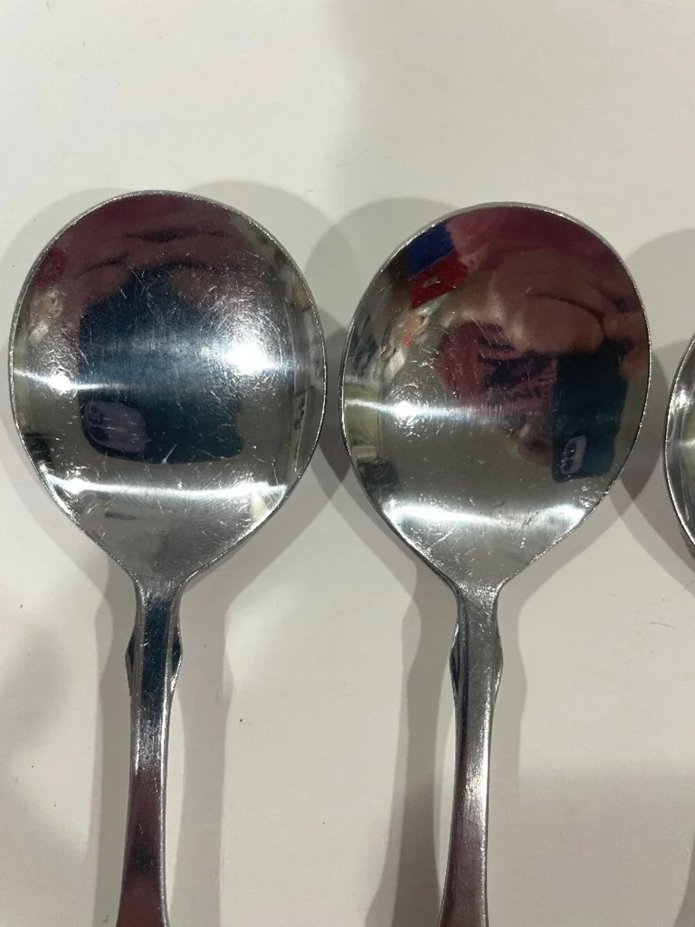 VTG 6 Oneida Royal Provencial 56 Silver Plate Soup Spoons Fiddler Pattern MCM